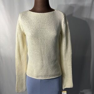 Liz Claiborne Cream Knit Sweater Size M New